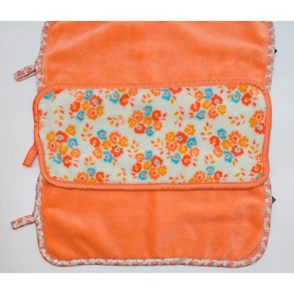Set Of 3 Fresh Face Makeup Remover Towels Coral Orange Floral Campenelli